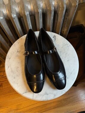 J. Crew Leather Black Mary Jane Flats with Buckle 11